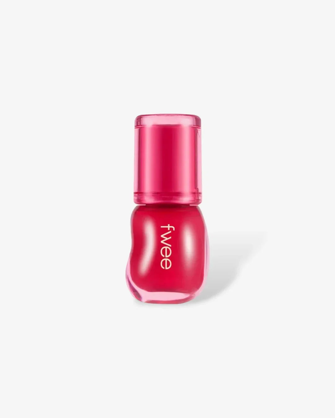 Fwee 3D Voluming Gloss lip product in bright pink bottle with pink cap on white background