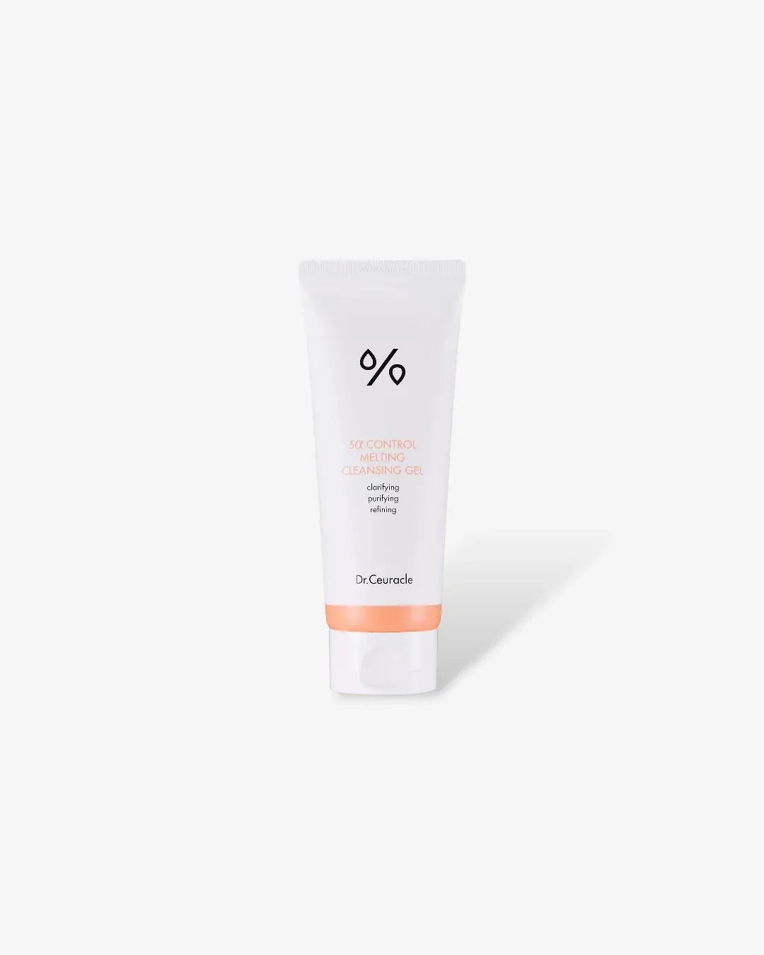 Dr. Ceuracle 5α Control Melting Cleansing Gel tube on white background, clarifying pore refining