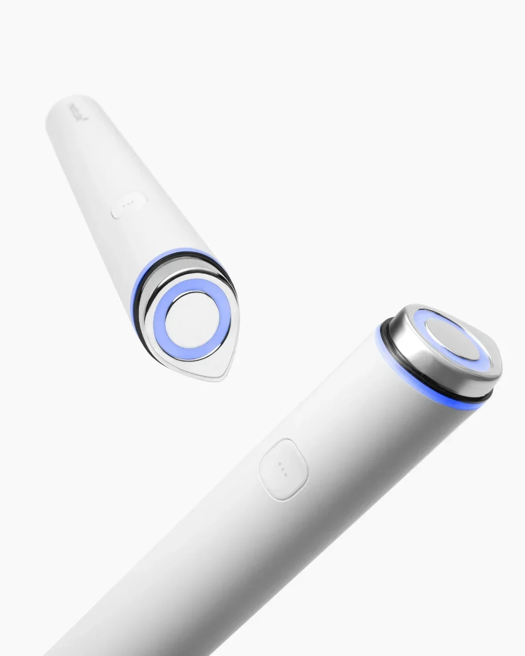 White AGE-R Booster Pro Mini Korean beauty device with blue LED ring on clean background