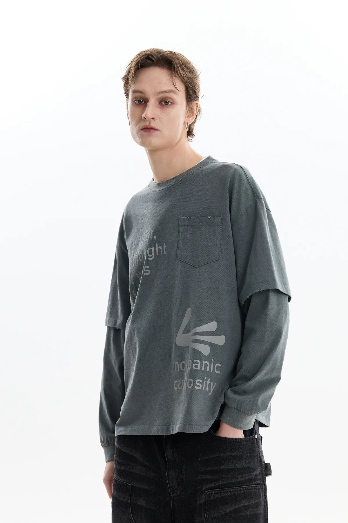 Alien Hands Layered Pigment Long Sleeve T-Shirt