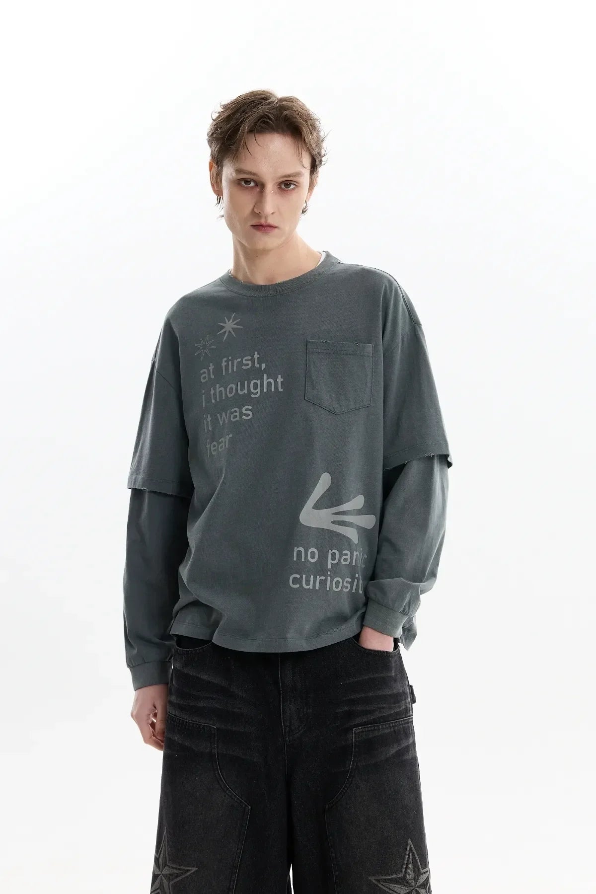 Alien Hands Layered Pigment Long Sleeve T-Shirt