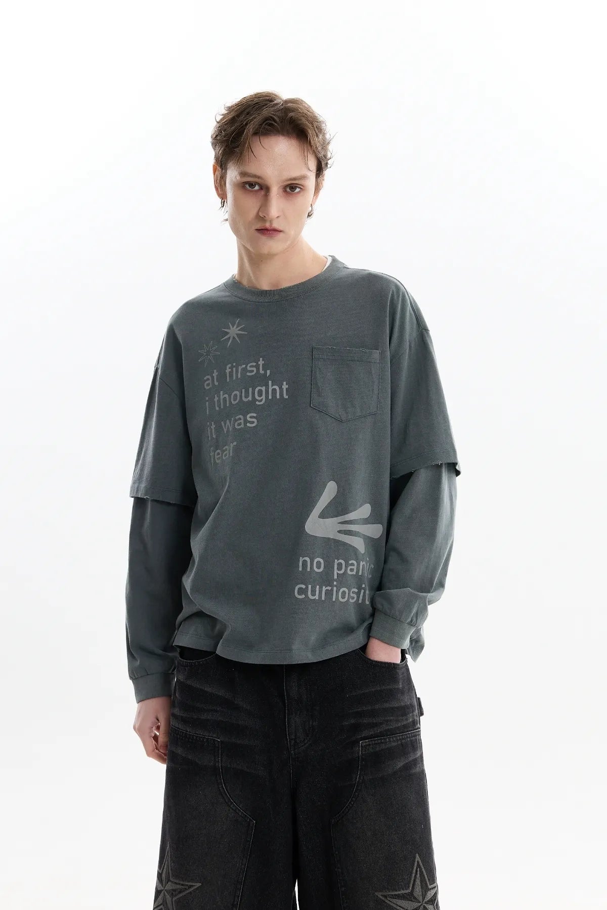 Alien Hands Layered Pigment Long Sleeve T-Shirt