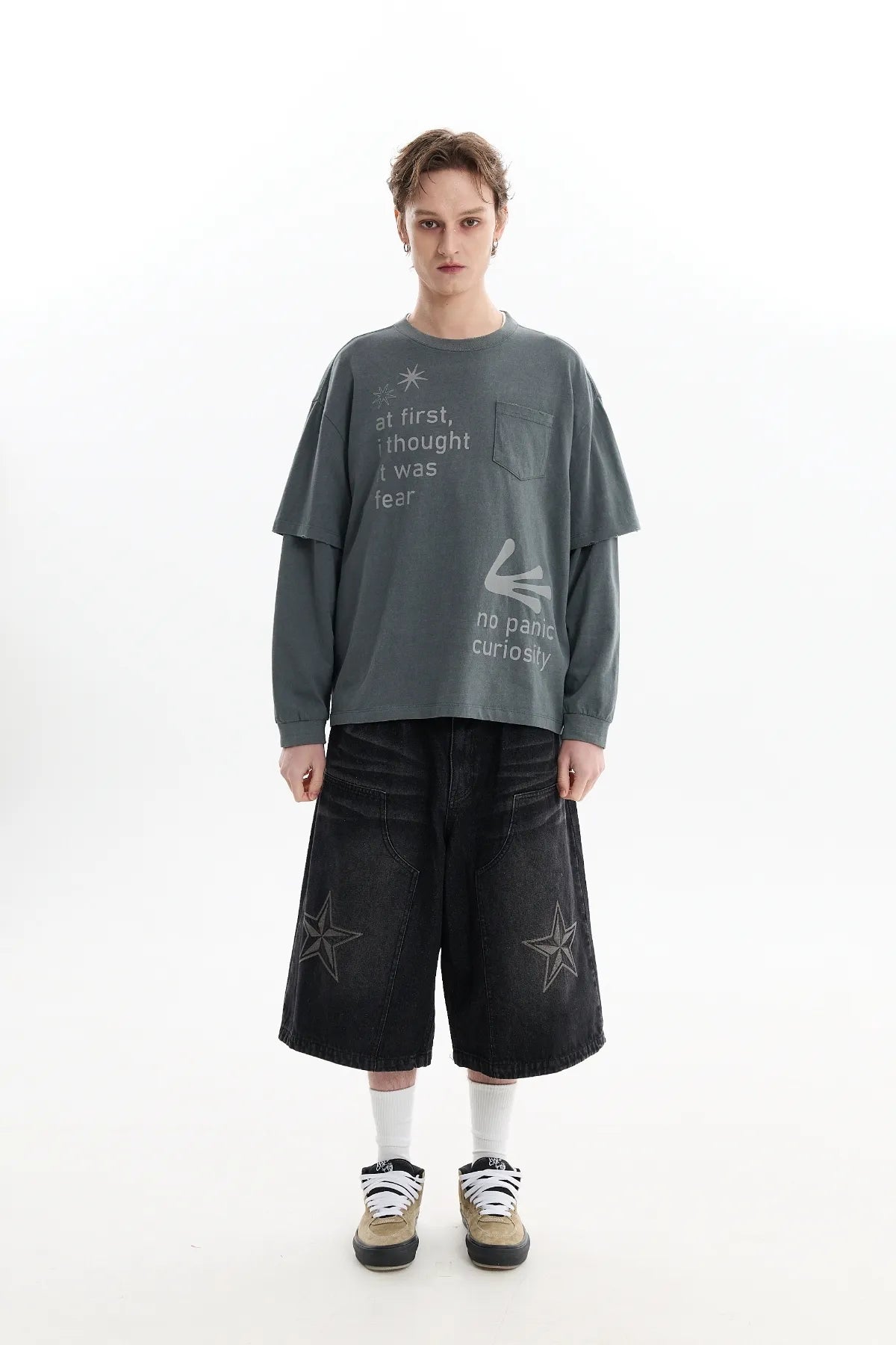 Alien Hands Layered Pigment Long Sleeve T-Shirt
