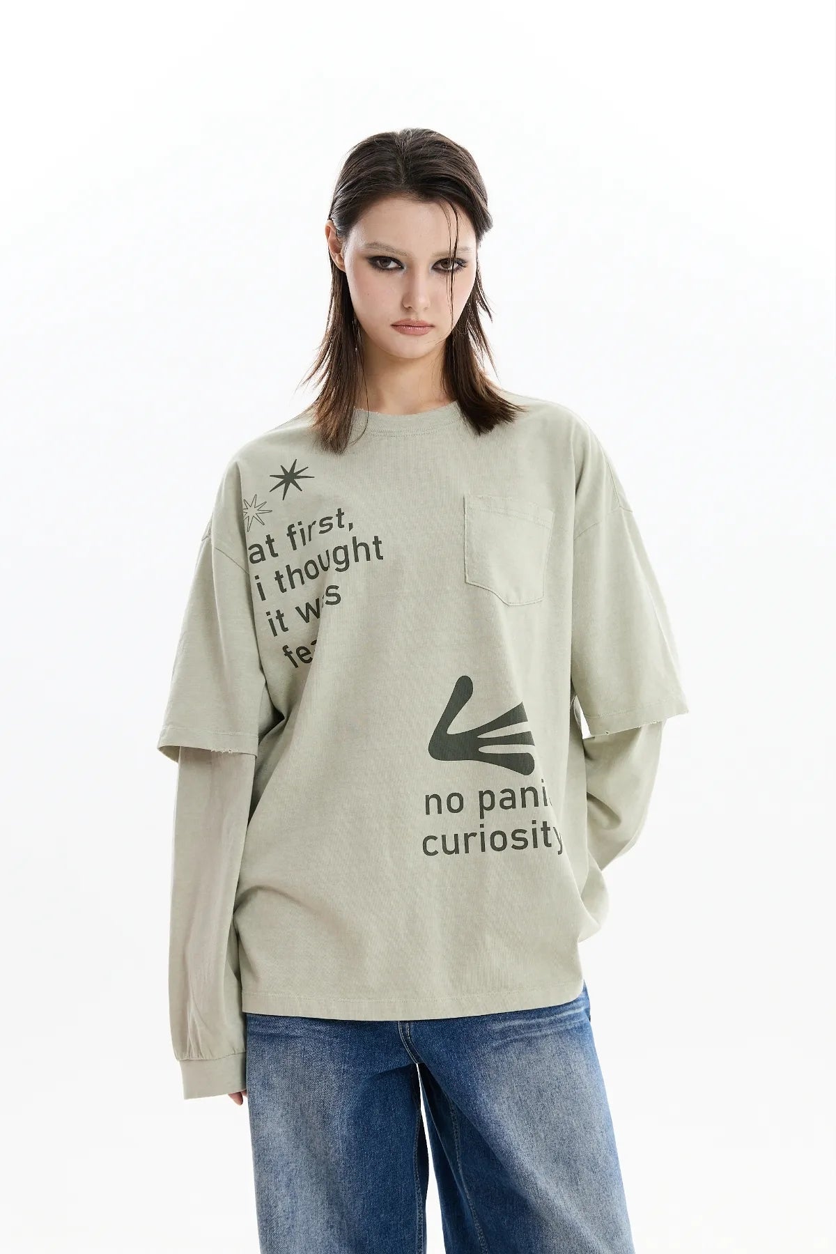 Alien Hands Layered Pigment Long Sleeve T-Shirt