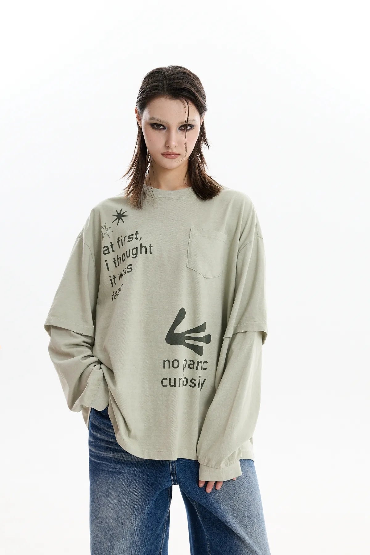 Alien Hands Layered Pigment Long Sleeve T-Shirt