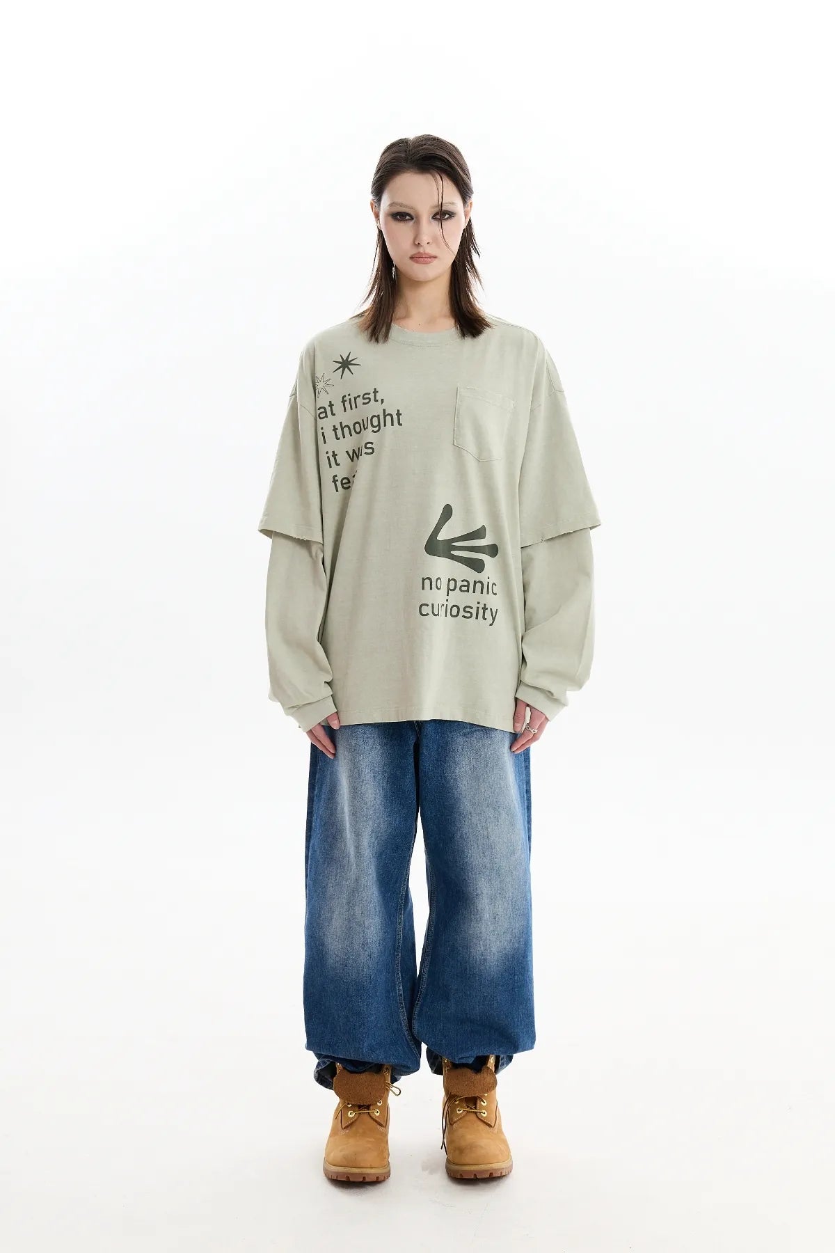 Alien Hands Layered Pigment Long Sleeve T-Shirt