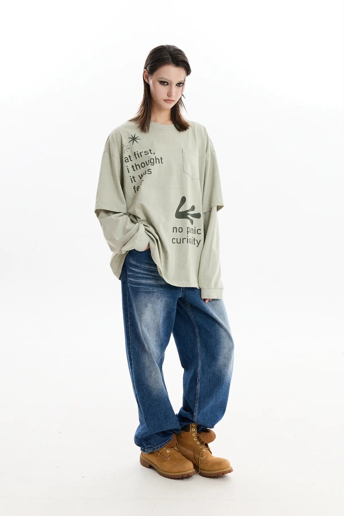 Alien Hands Layered Pigment Long Sleeve T-Shirt