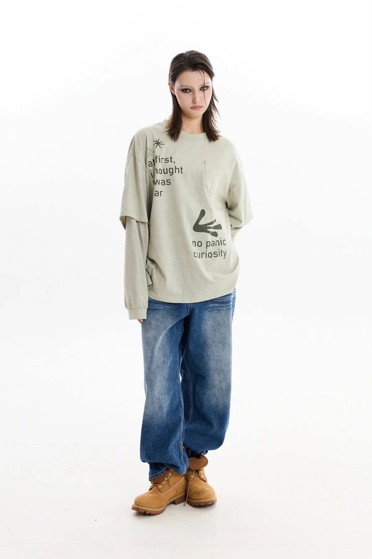 Alien Hands Layered Pigment Long Sleeve T-Shirt