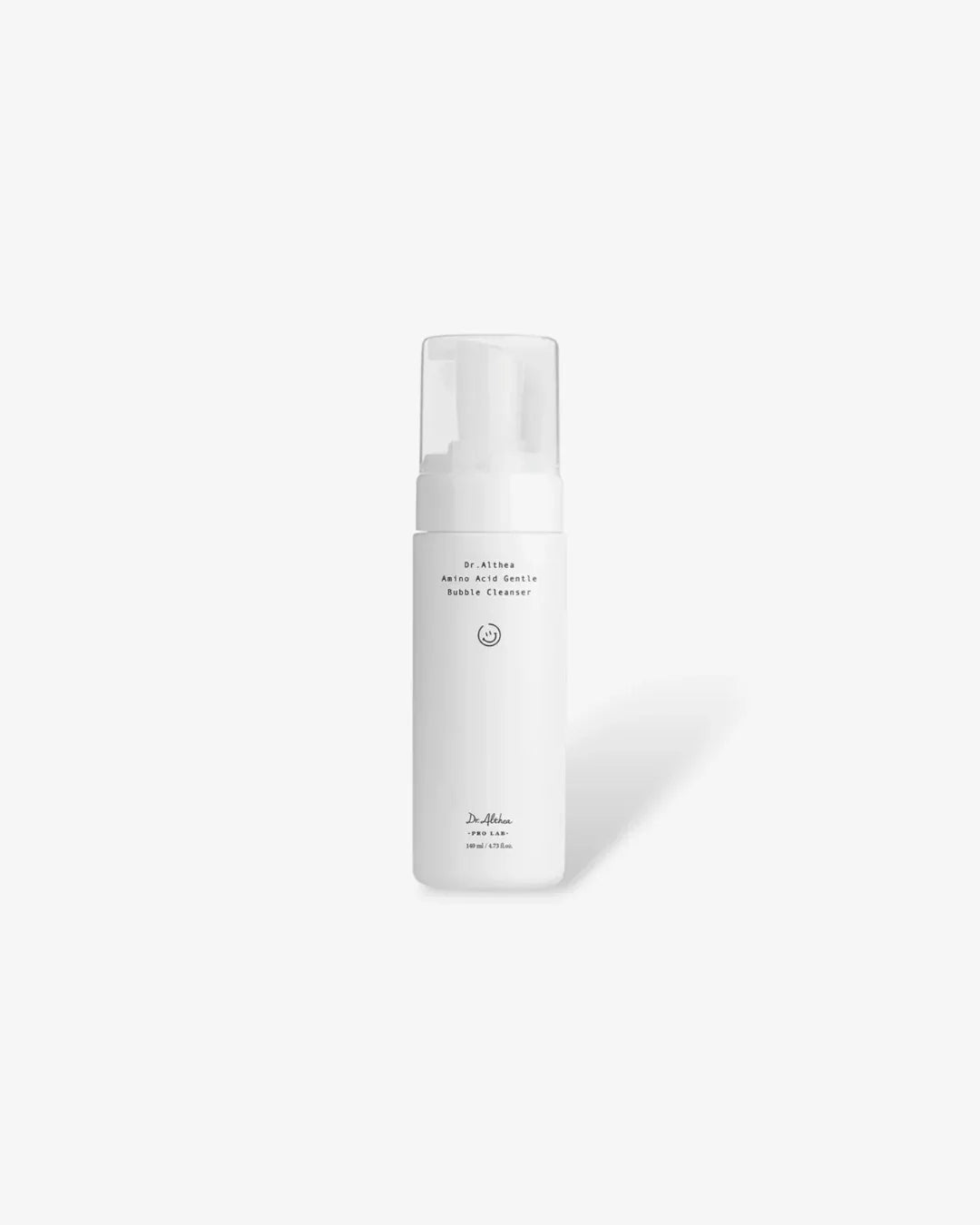 Dr. Althea Amino Acid Gentle Bubble Cleanser 140ml white foam bottle on white background