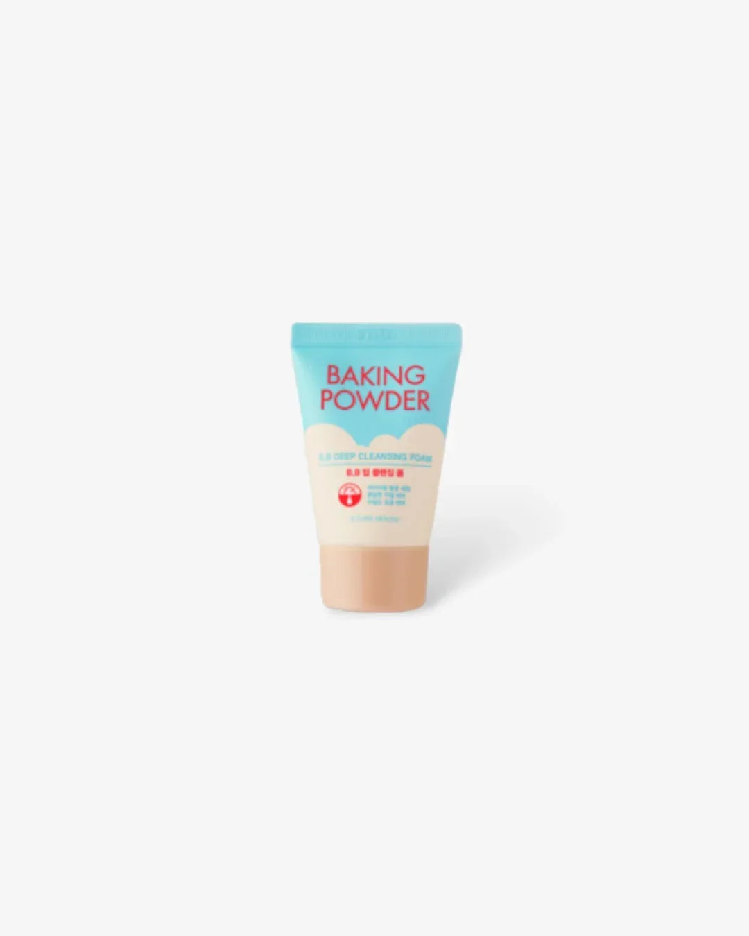 Mini tube of Baking Powder B.B Deep Cleansing Foam with blue and beige packaging