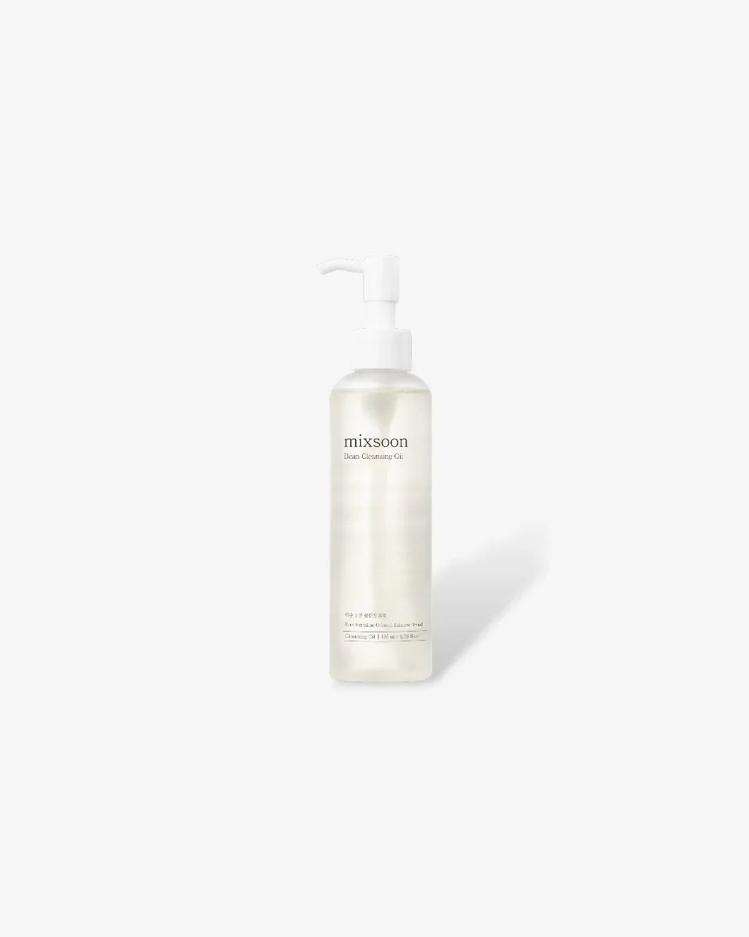 Mixsoon Bean Cleansing Oil 195ml bottle with white pump on white background