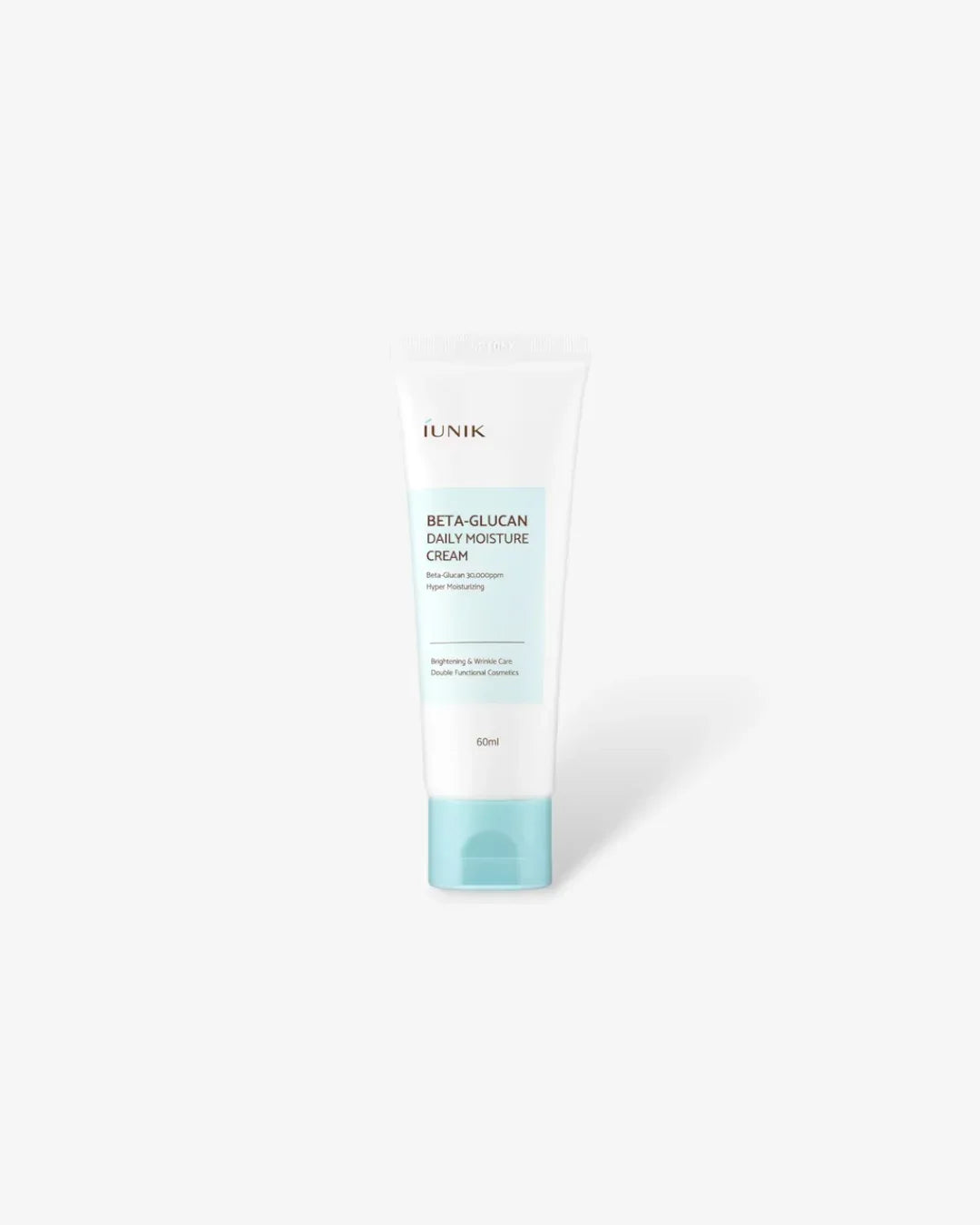 iUNIK Beta-Glucan Daily Moisture Cream 60ml tube for skincare, brightening and wrinkle care