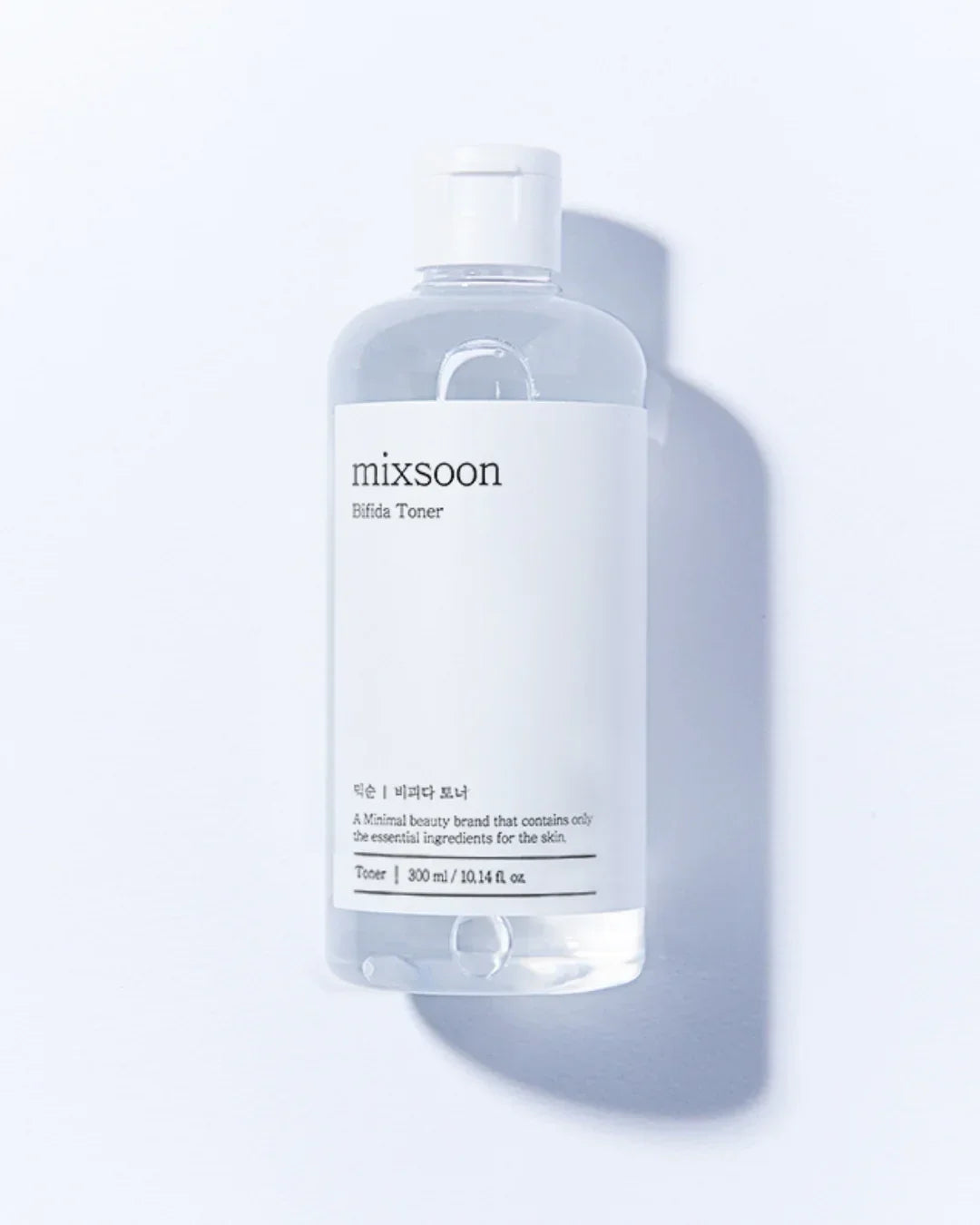 Mixsoon Bifida Toner 300ml clear bottle with white label on white background