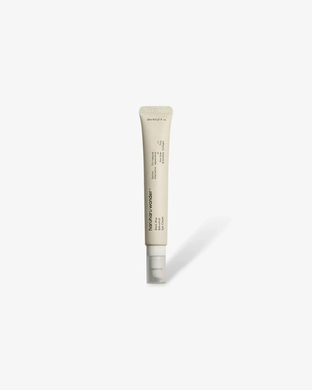 Haru Haru Wonder Black Rice Bakuchiol Eye Cream tube 20ml on white background