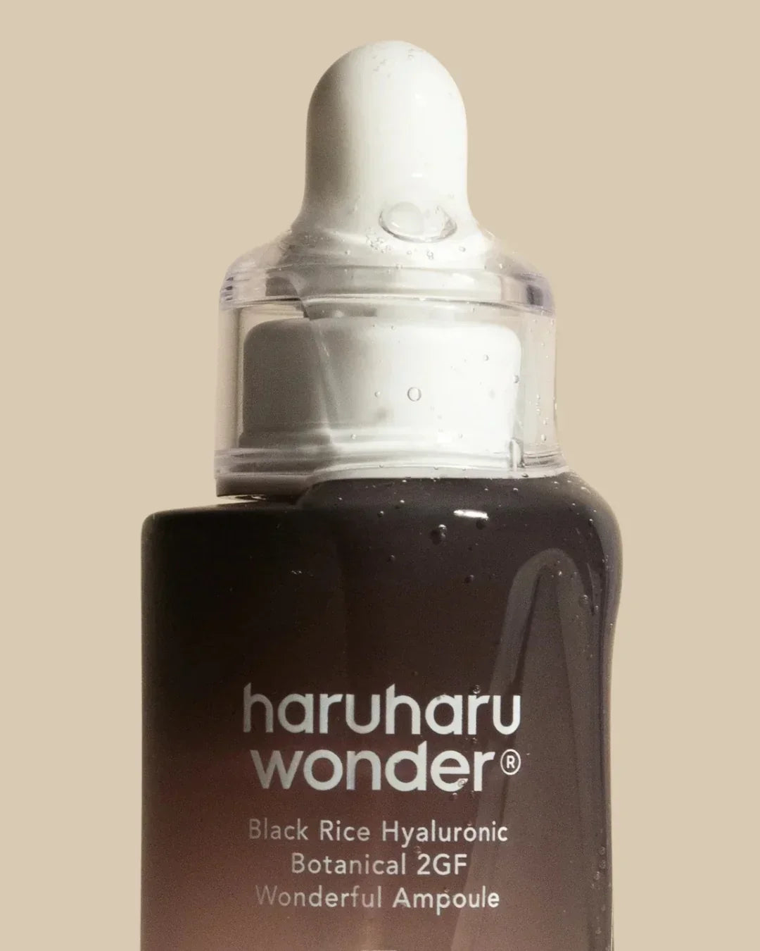 haruharu wonder Black Rice Hyaluronic Botanical 2GF Wonderful Ampoule bottle close-up