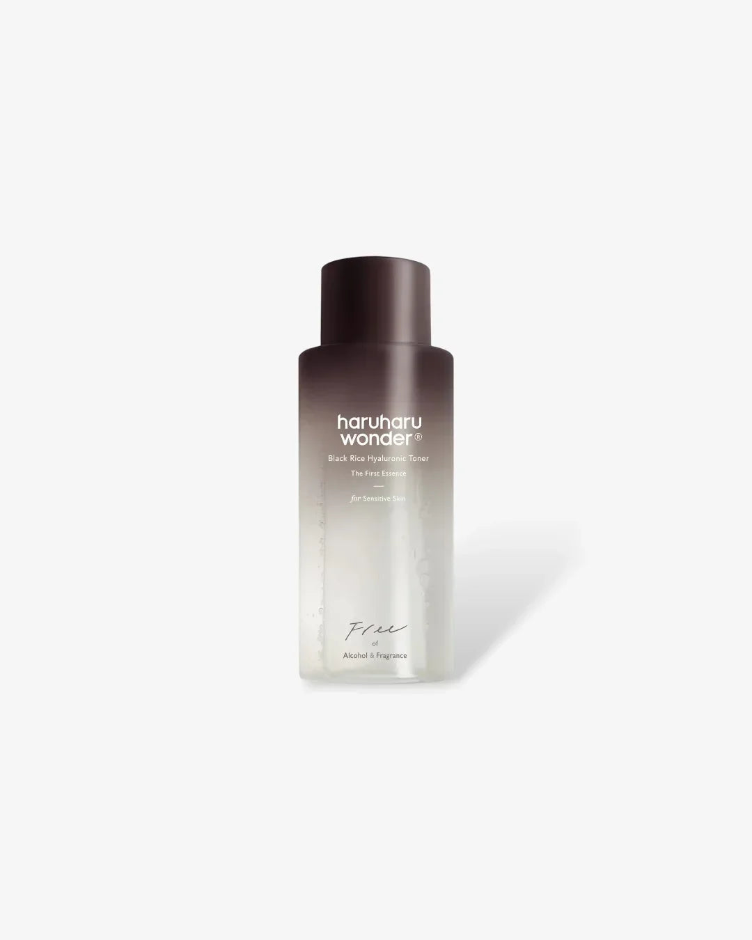 Haruharu Wonder Black Rice Hyaluronic Toner bottle for sensitive skin on white background