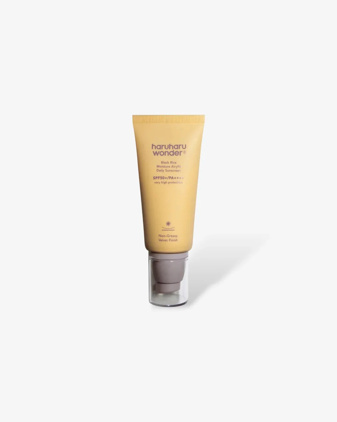 Haruharu Wonder Black Rice Moisture Airyfit Sunscreen 50ml Korean skincare product on white background