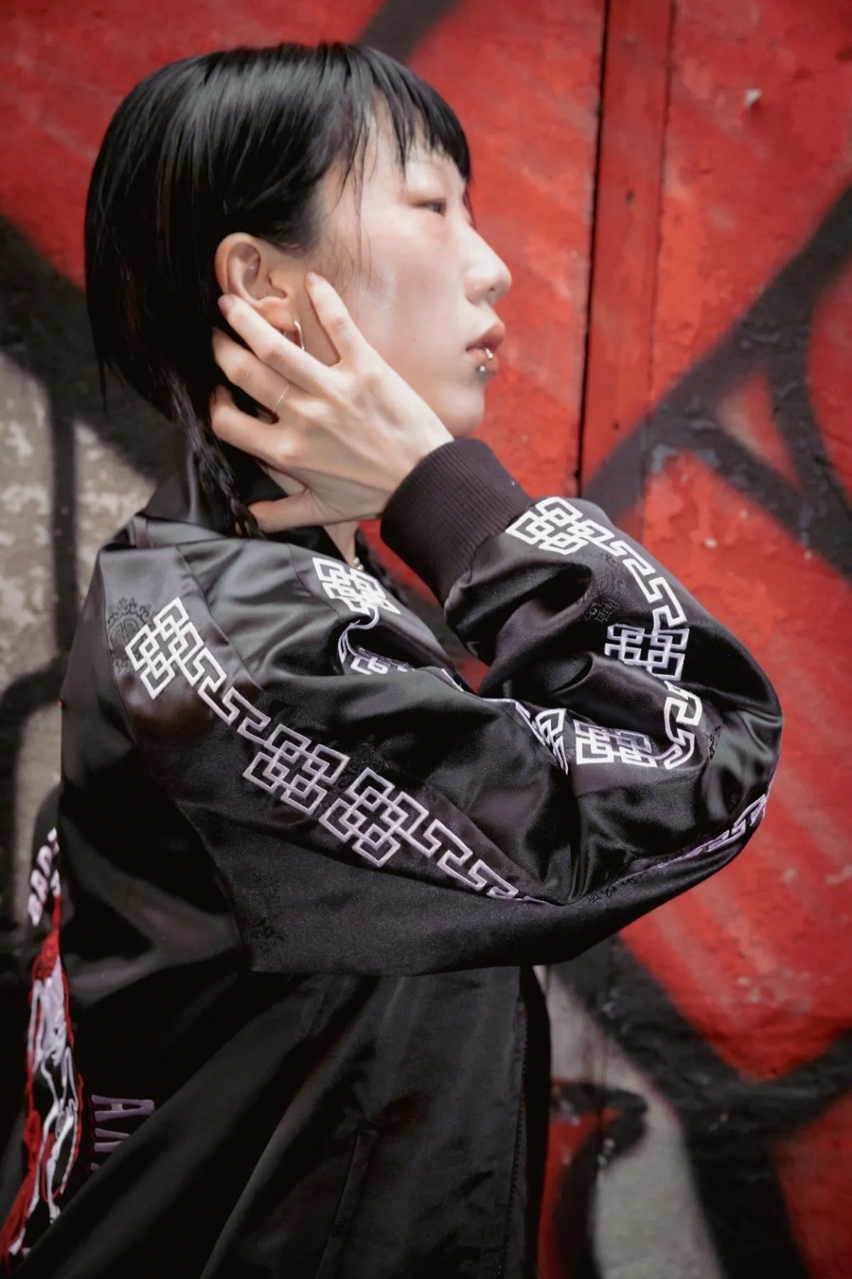 Bulgi' Unbridled Raw-Stitch Bomber