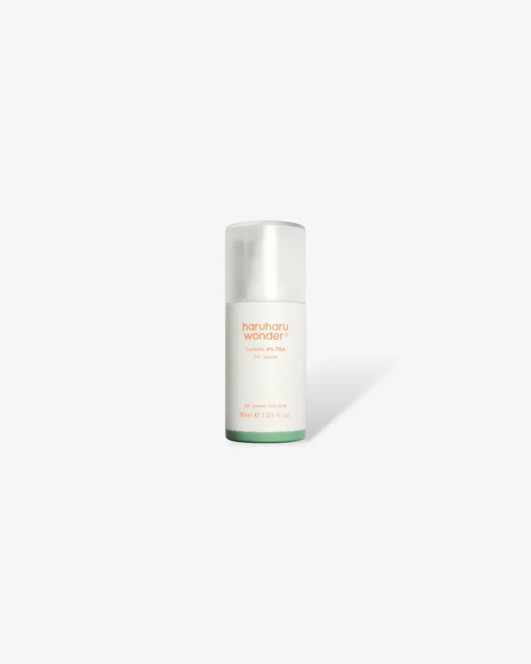 Haruharu Wonder Centella 4% TXA Gel Serum 30ml skincare bottle with frosted cap
