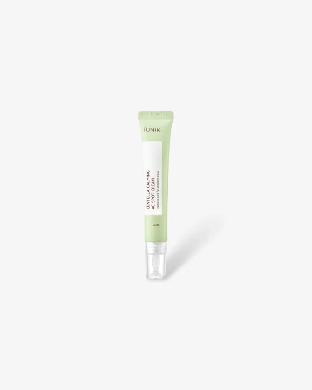 iUNIK Centella Calming AC Spot Cream 20ml tube on white background for acne care