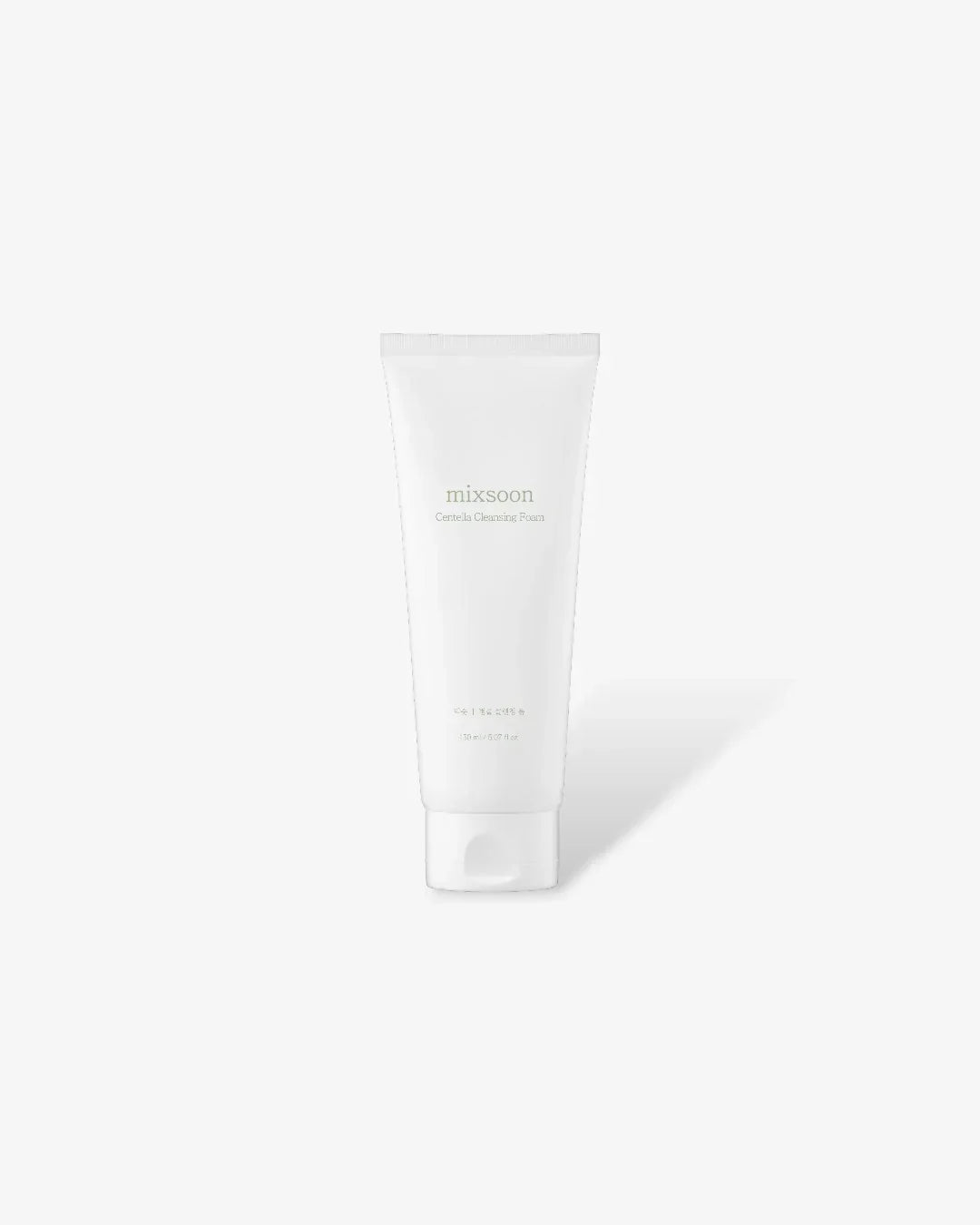 Mixsoon Centella Cleansing Foam 150ml white tube skincare product on white background