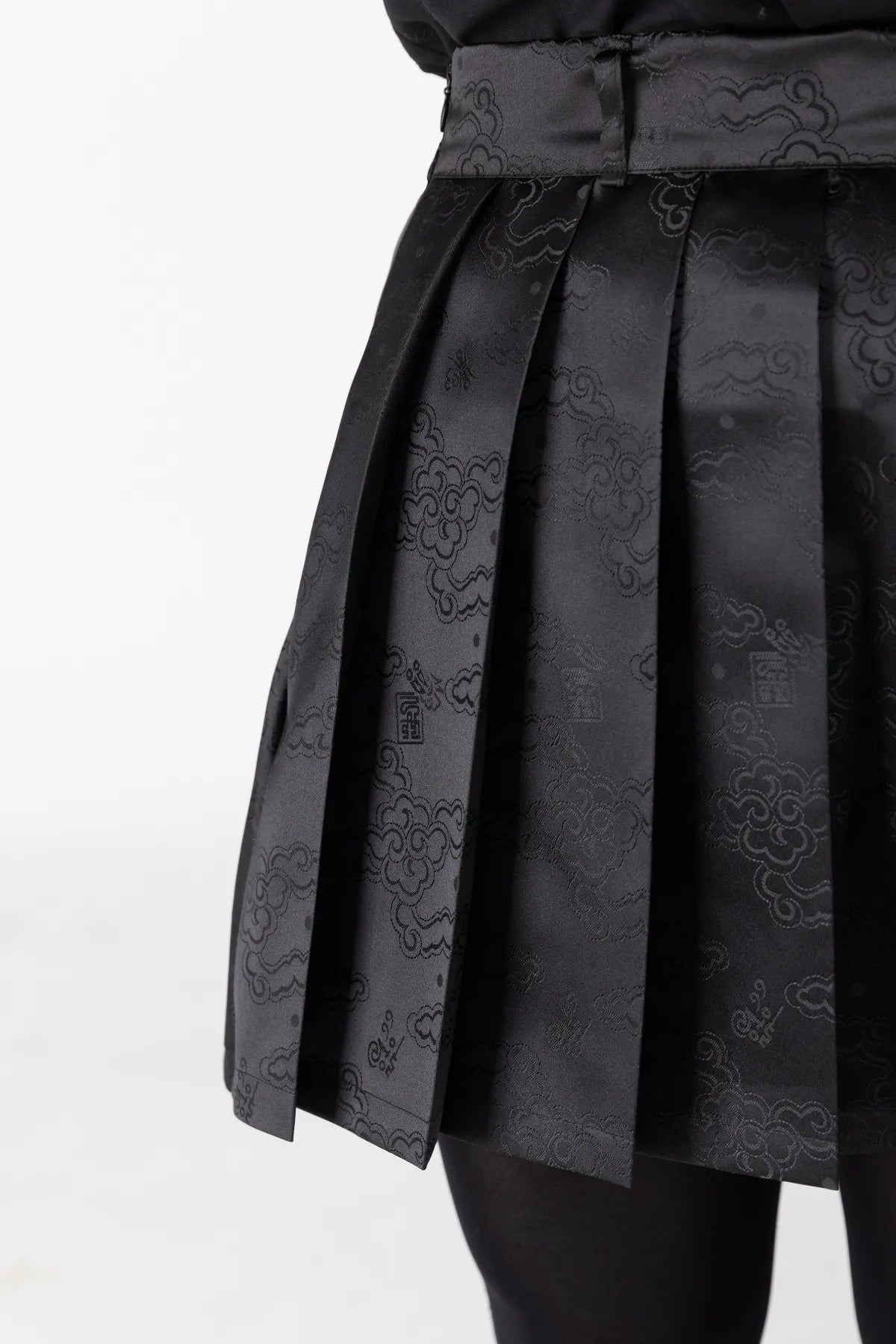 Cloud Brocade Mix Skirt