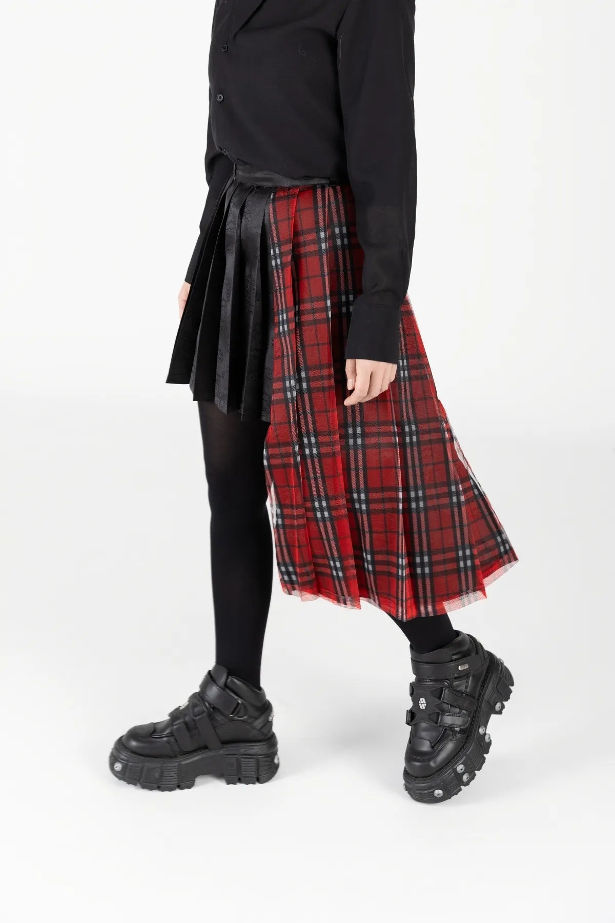Cloud Brocade Mix Skirt
