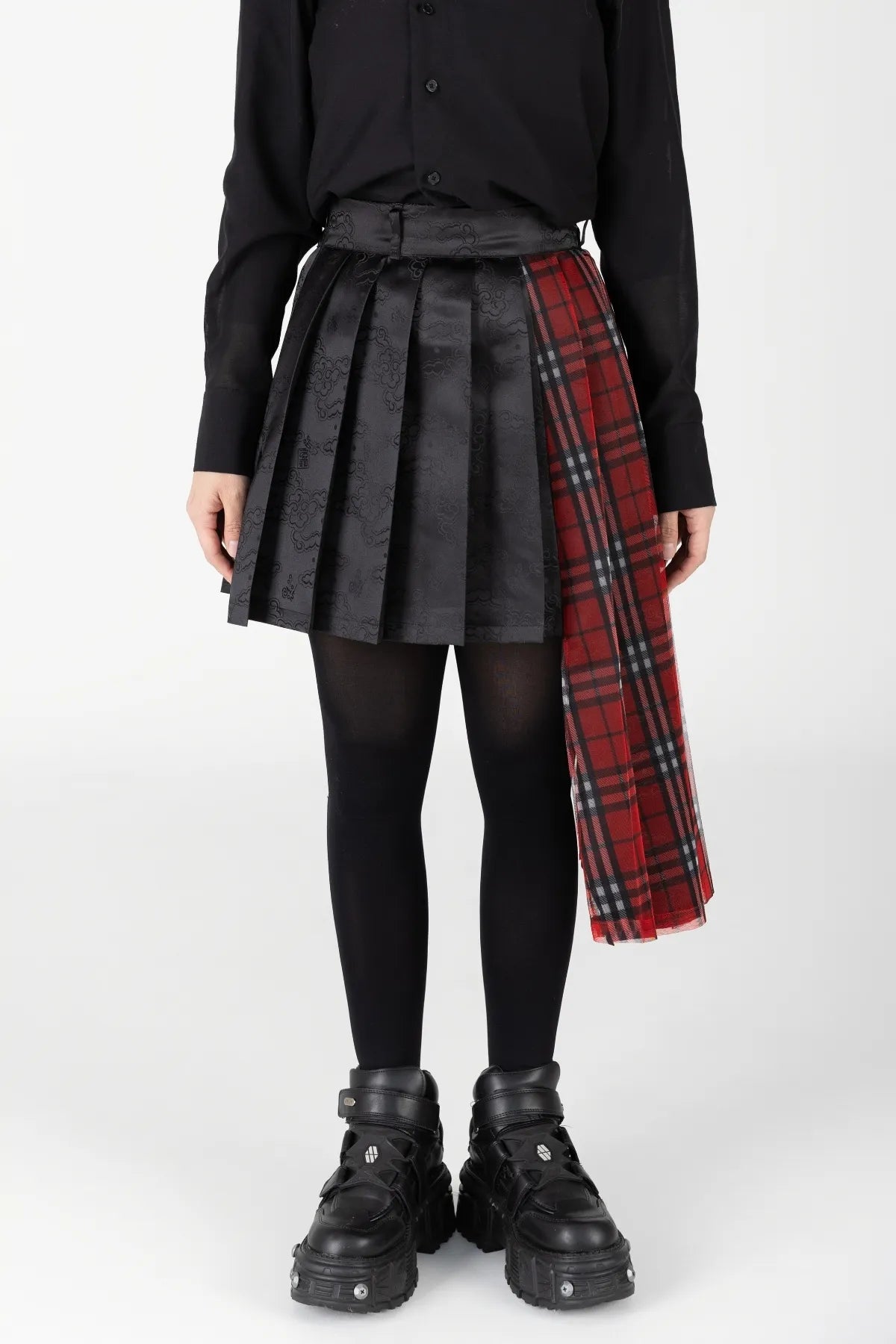 Cloud Brocade Mix Skirt