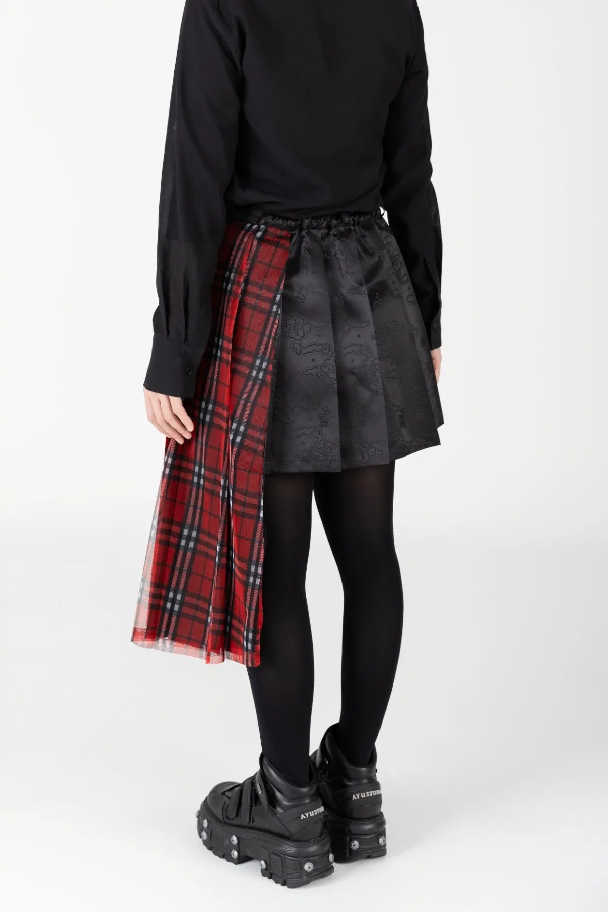 Cloud Brocade Mix Skirt
