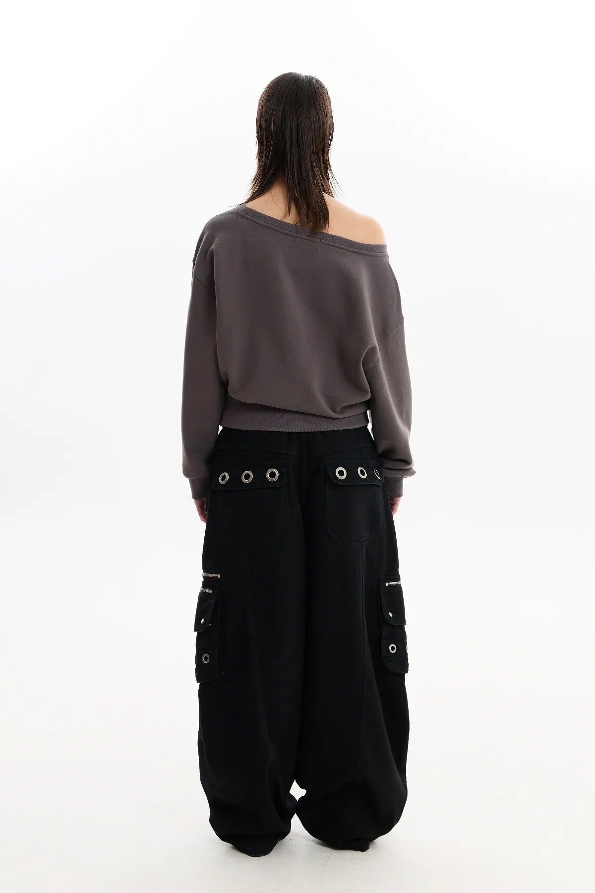 Clover Logo Off Shoulder Sweatshirt