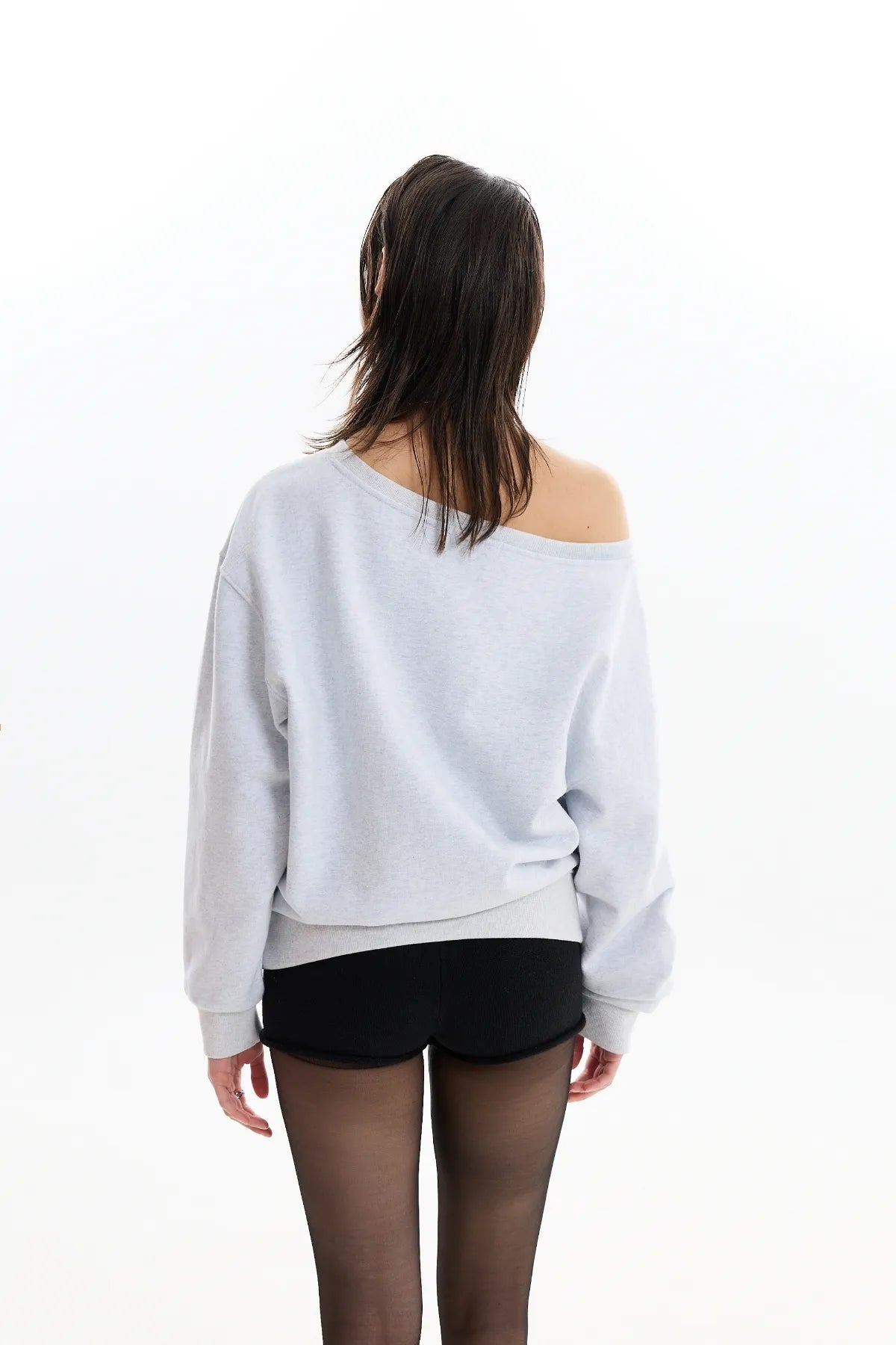 Clover Logo Off Shoulder Sweatshirt