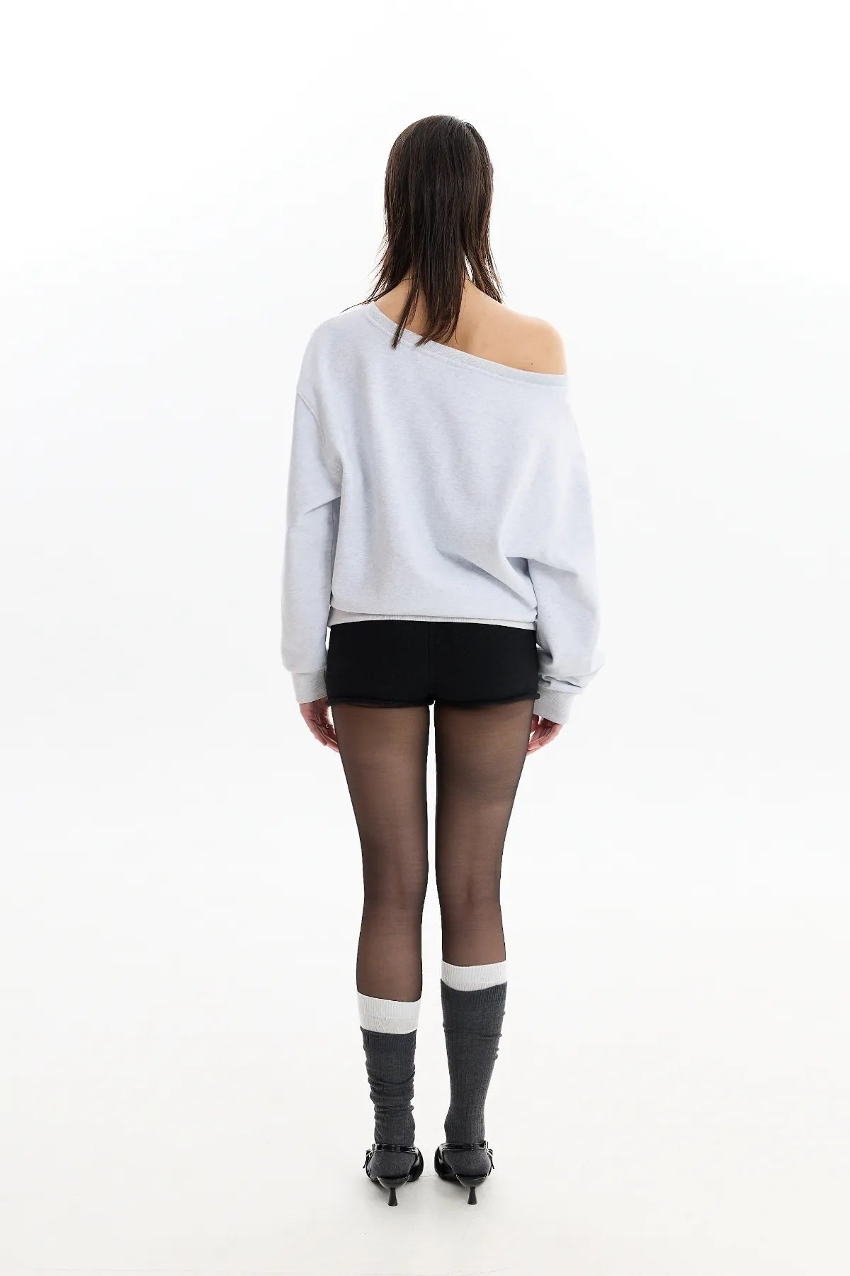 Clover Logo Off Shoulder Sweatshirt