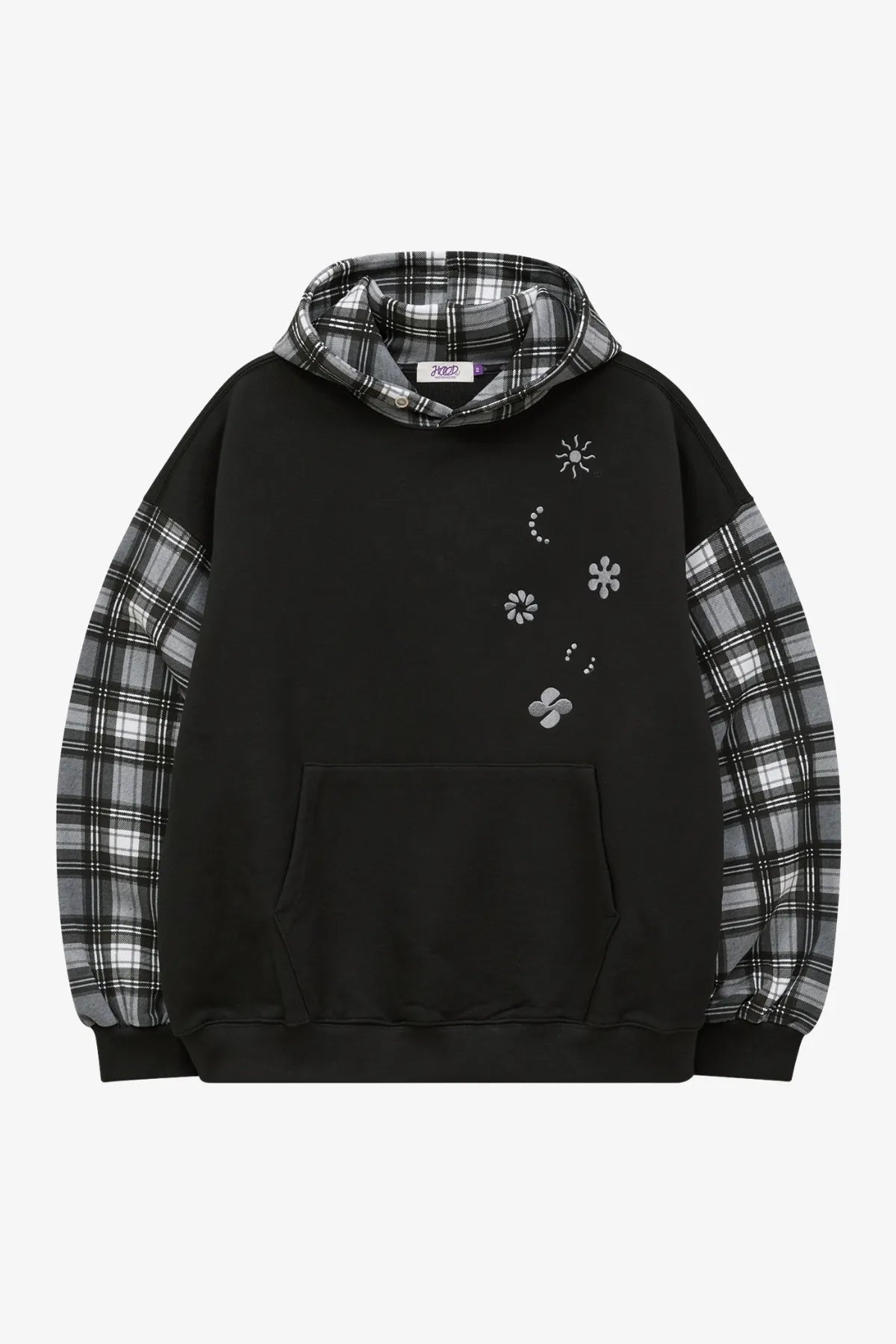 Colorblock Clover Check Hoodie
