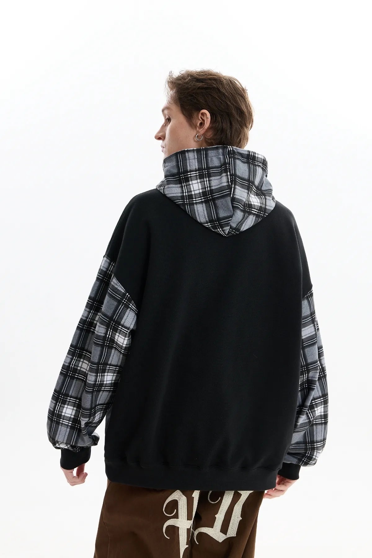 Colorblock Clover Check Hoodie