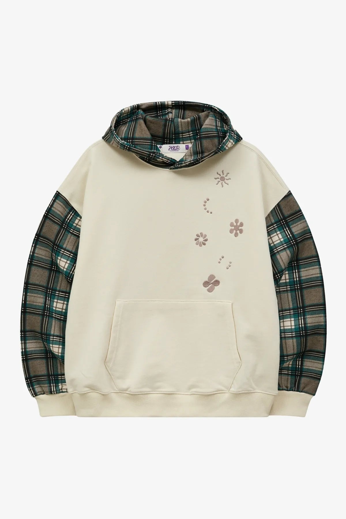 Colorblock Clover Check Hoodie