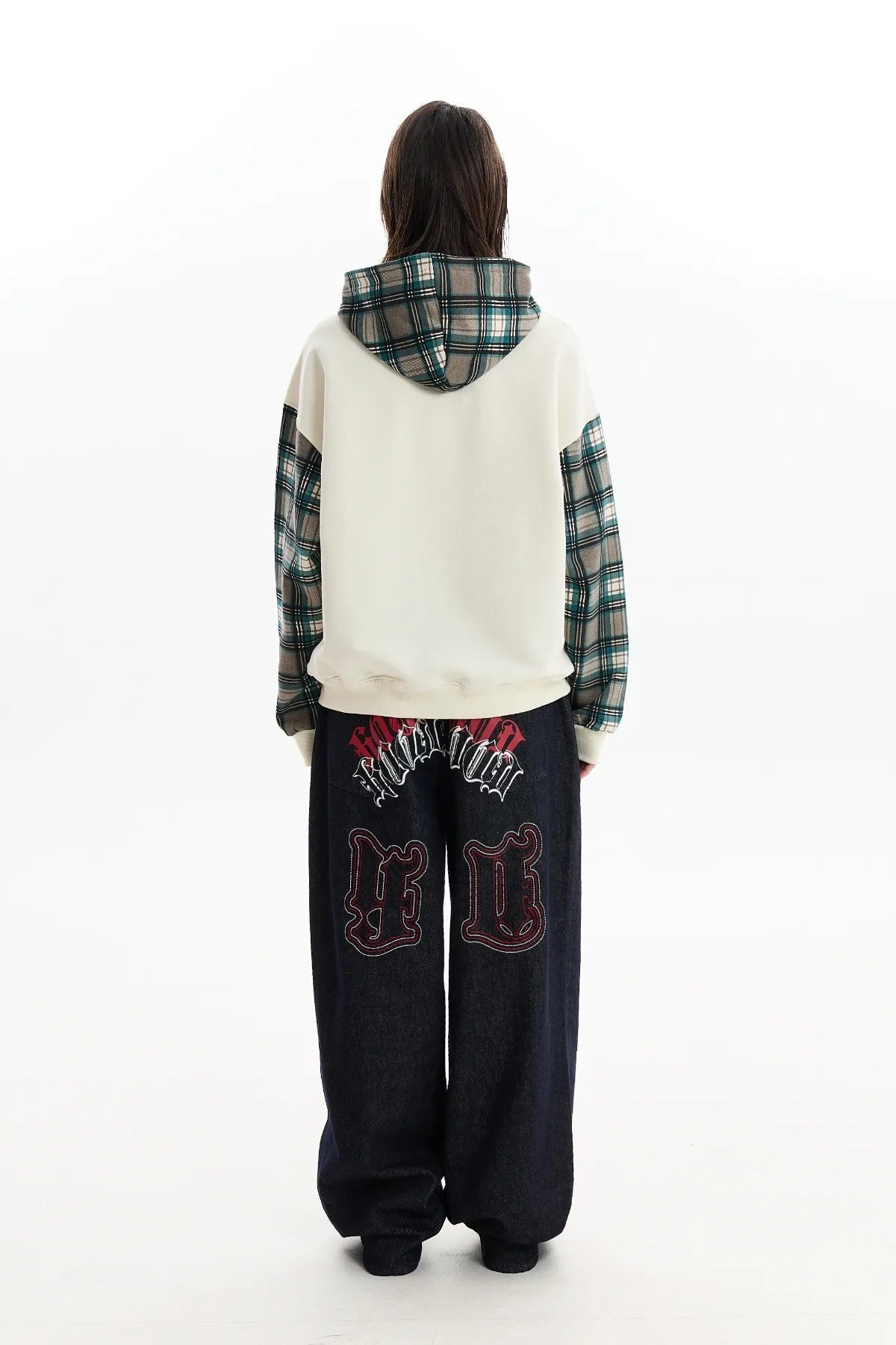 Colorblock Clover Check Hoodie