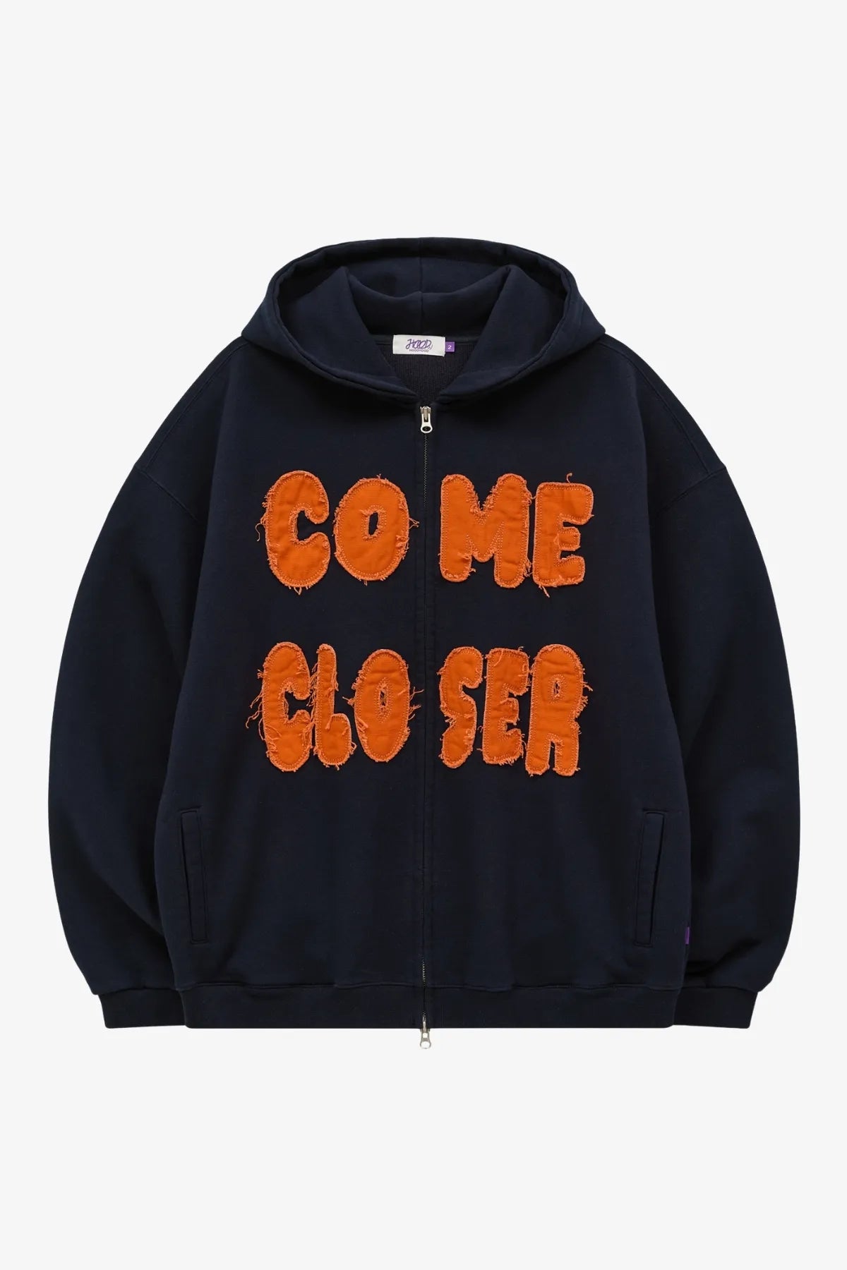 Come Closer Applique Hood Zip-Up