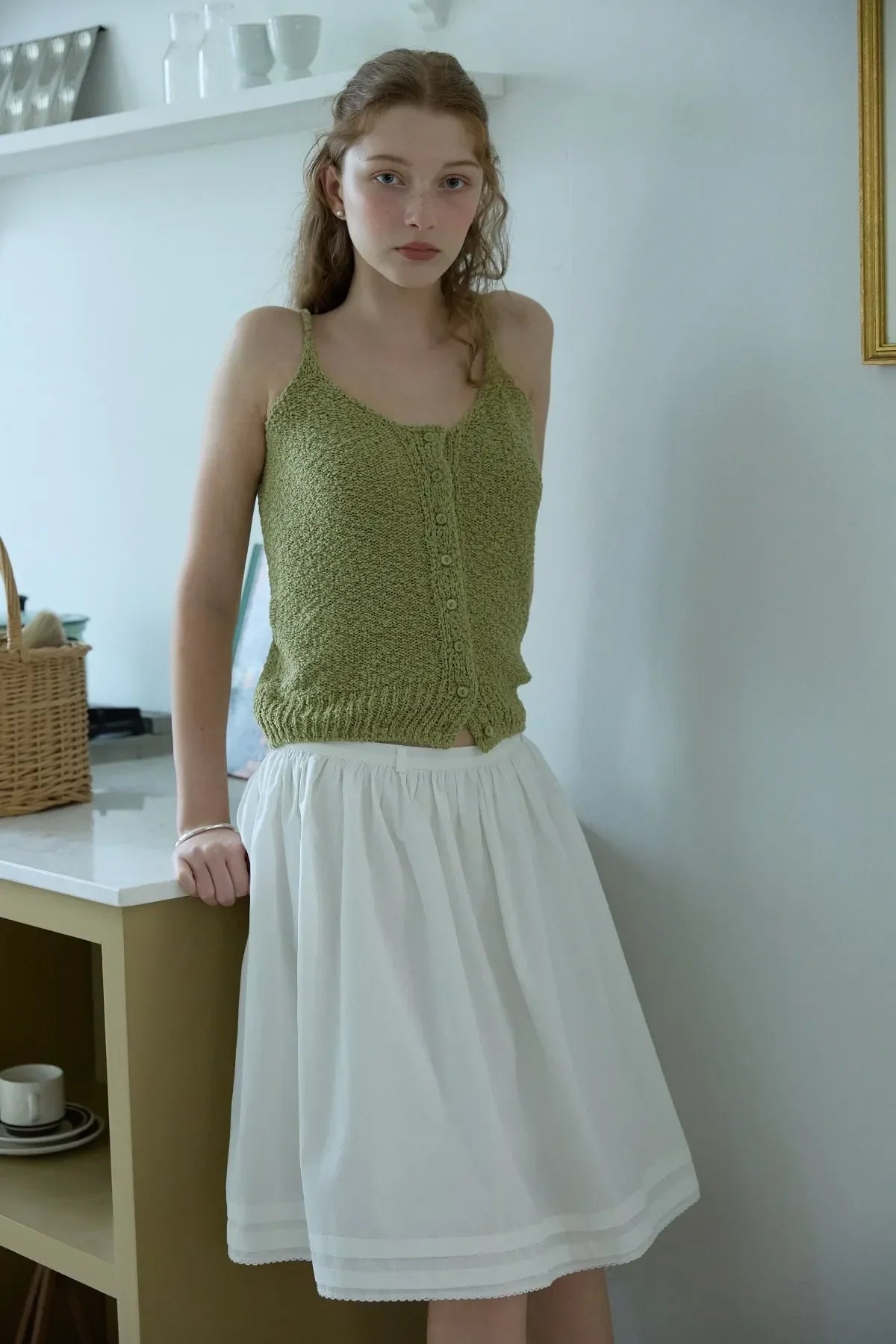 Cotton Shirring Skirt
