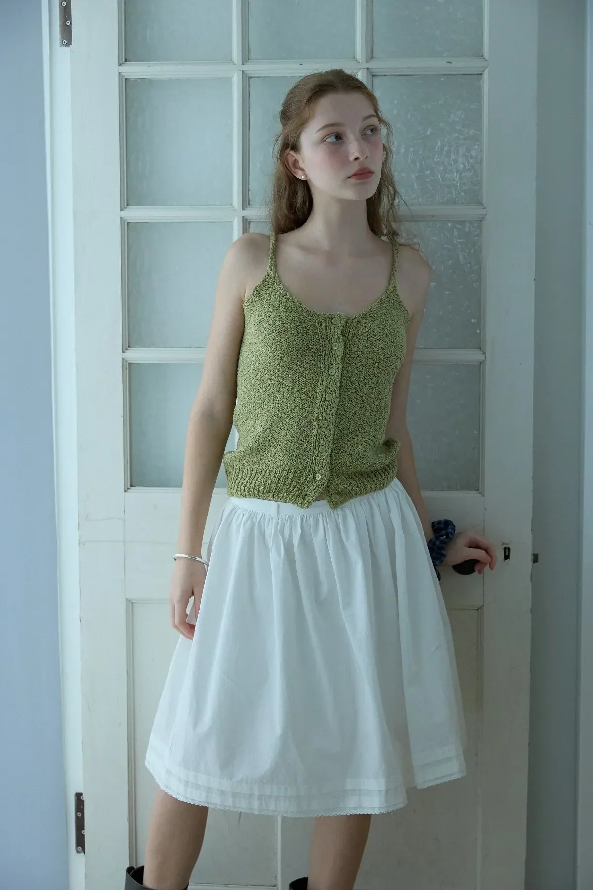 Cotton Shirring Skirt