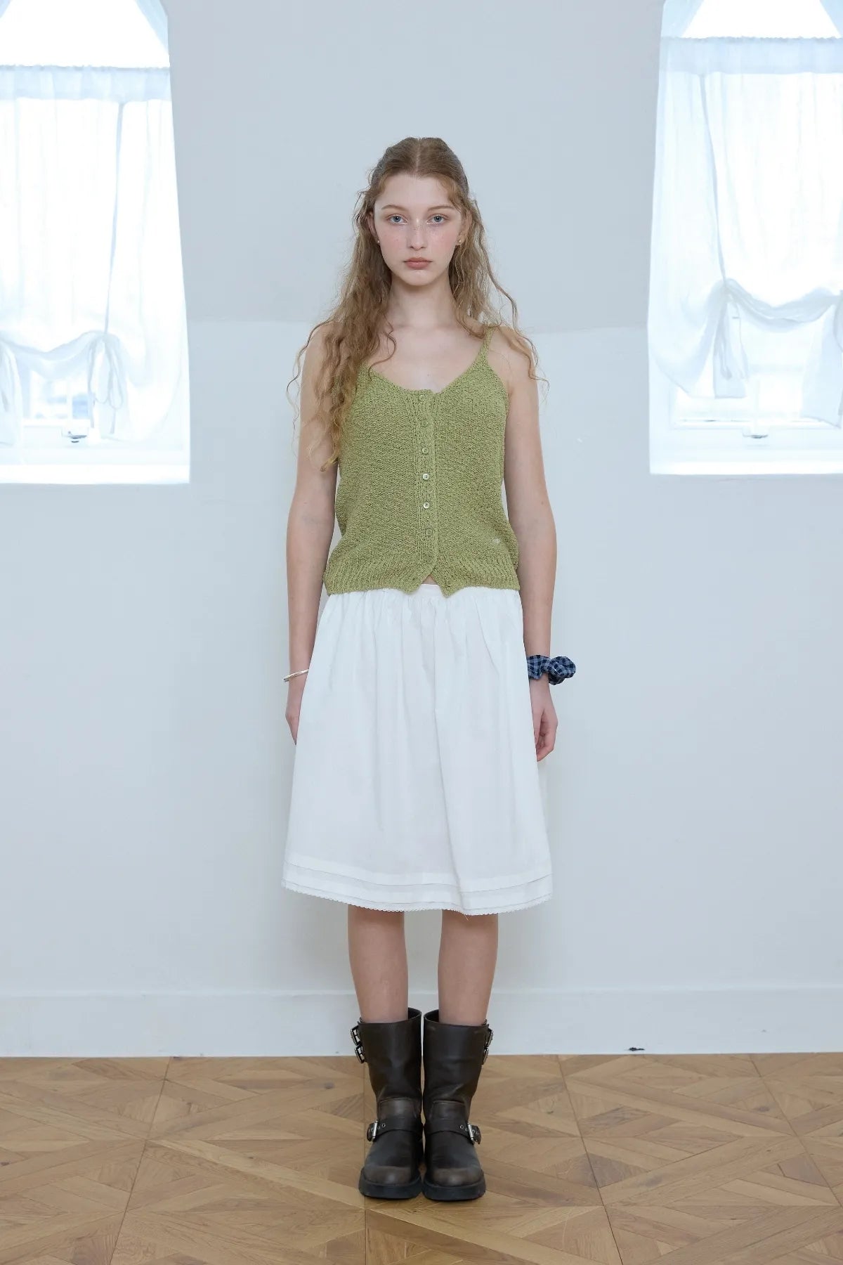 Cotton Shirring Skirt