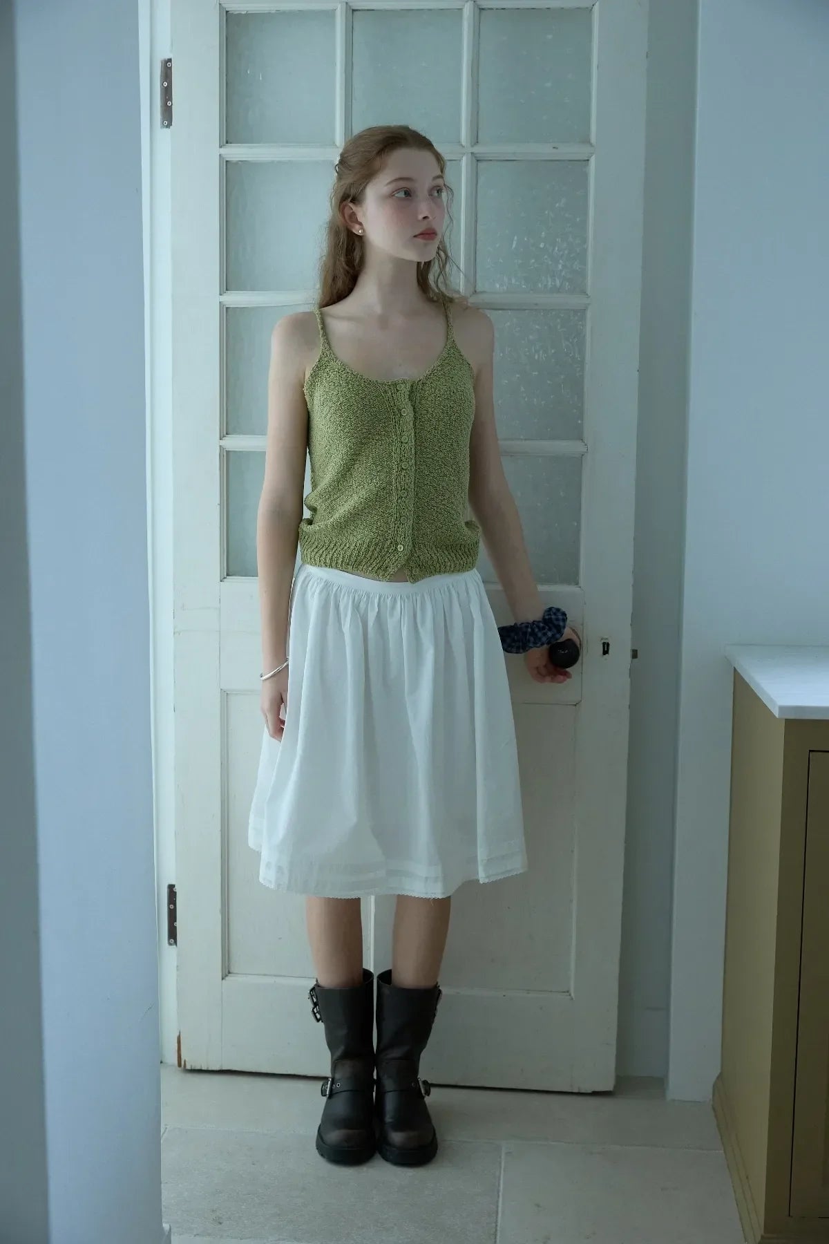 Cotton Shirring Skirt