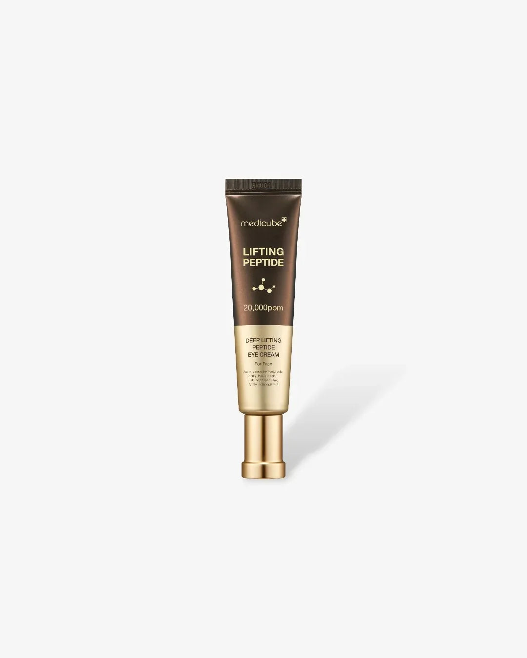 Medicube Deep Lifting Peptide Eye Cream tube 30ml for face with gold and brown packaging