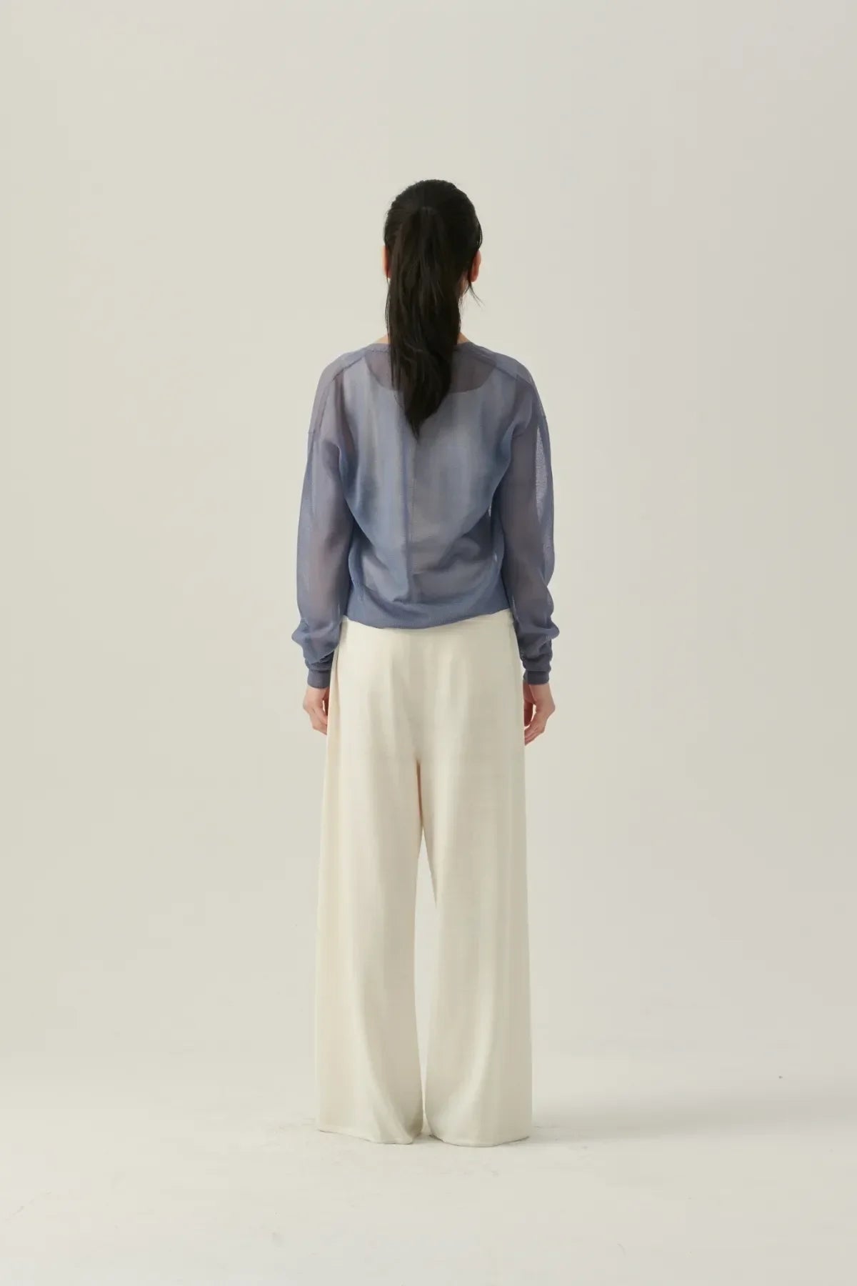 Deep V Sheer Cardigan