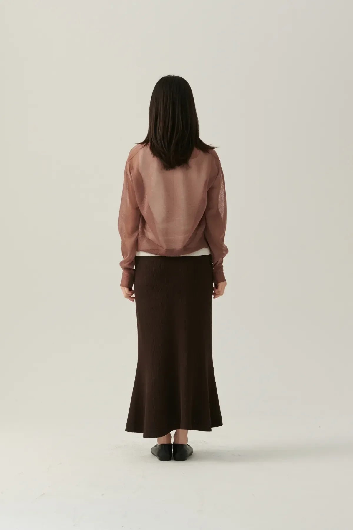 Deep V Sheer Cardigan