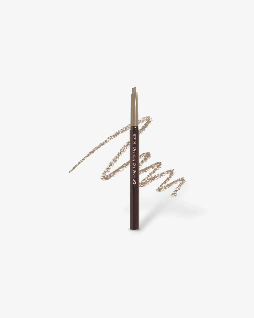 Etude drawing eyebrow pencil in light brown with angled tip and eyebrow sketch