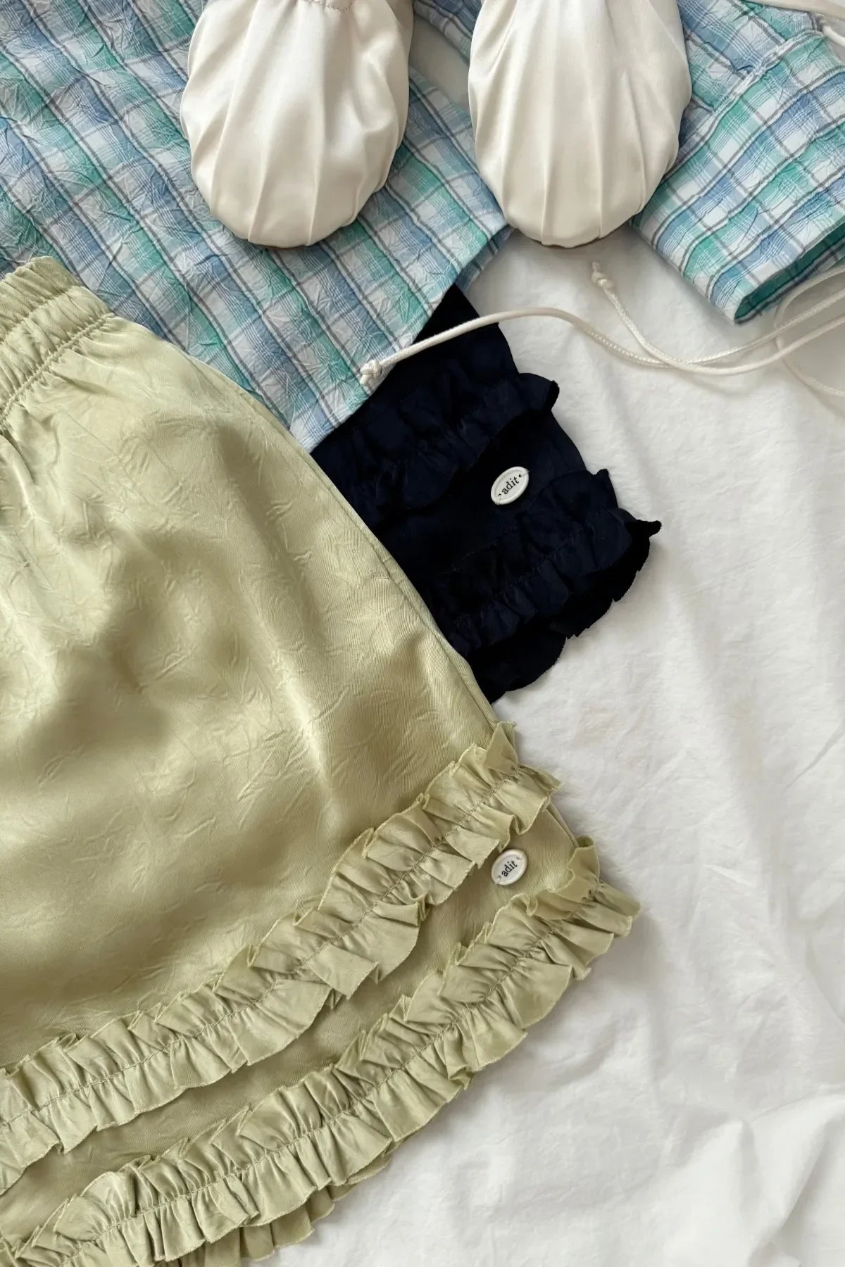 Frill Glossy Shorts