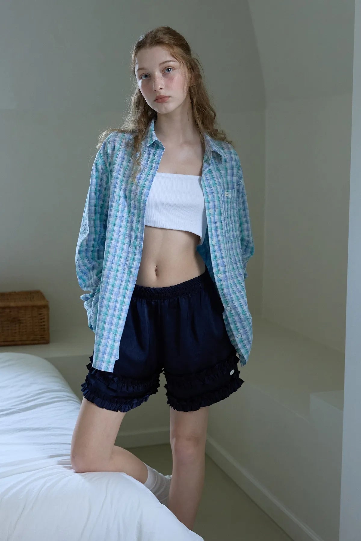 Frill Glossy Shorts