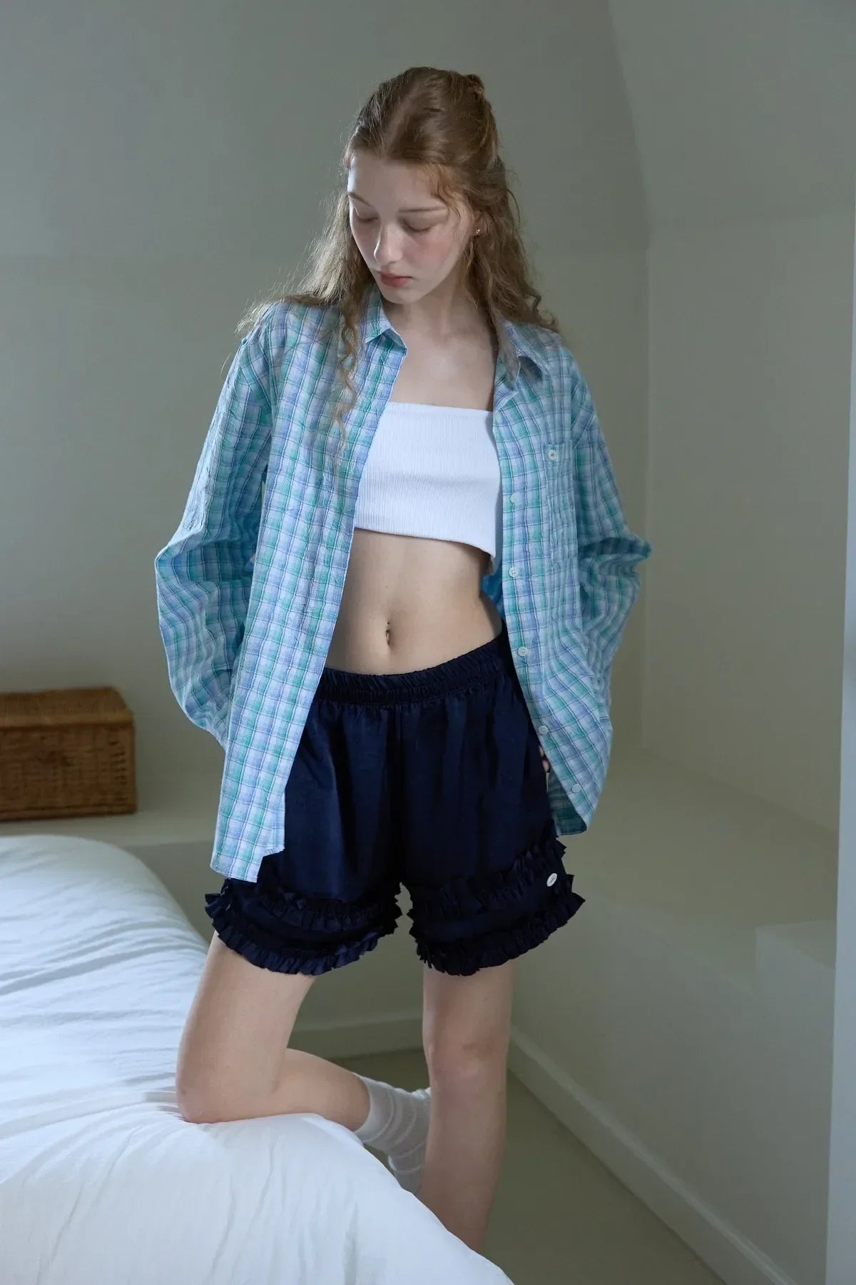 Frill Glossy Shorts