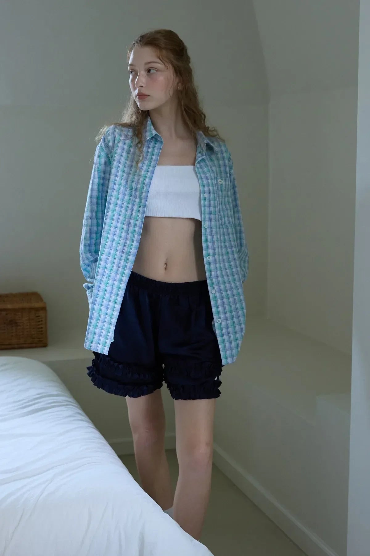 Frill Glossy Shorts