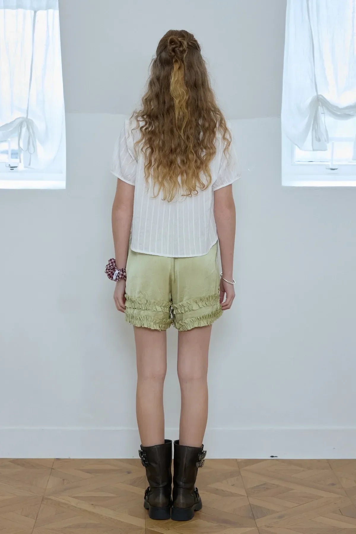 Frill Glossy Shorts